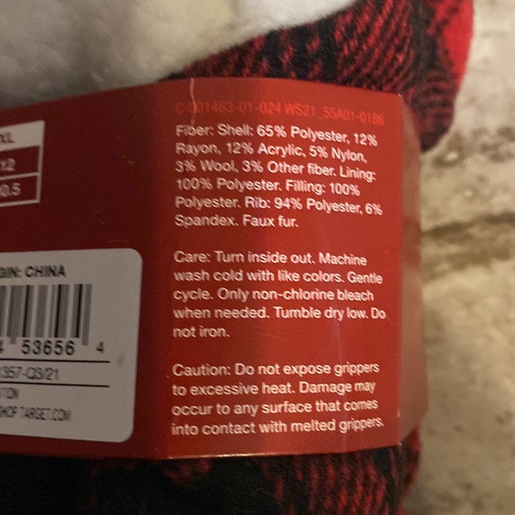 New! Wondershop Fleece Lined Pull-On Adult Slippers w Huggable Heel & Grippers - Picture 4 of 8